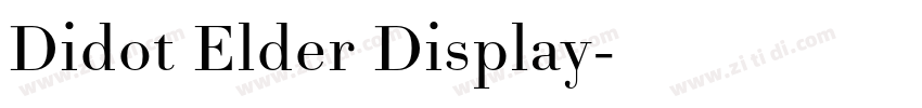 Didot Elder Display字体转换
